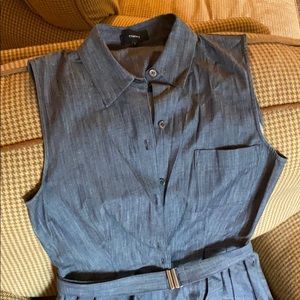 BARELY WORN THEORY SLEEVELESS DRESS WITH BELT